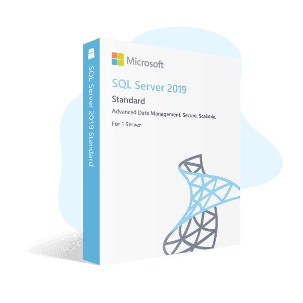 Licentie voor SQL Server 2019 Standard voor een enkele server.
