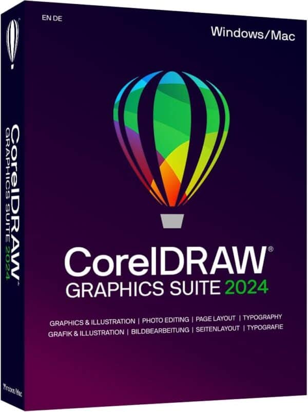 Licentie voor CorelDRAW Graphics Suite 2024 voor Windows/Mac.