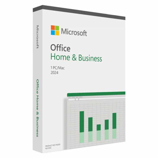 Afbeelding van Microsoft Office Home & Business 2024 softwarepakket, ideaal voor thuis en zakelijke gebruikers.